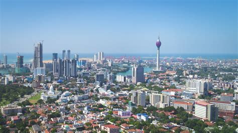 Background View Of The Colombo City Skyline With Modern Architecture