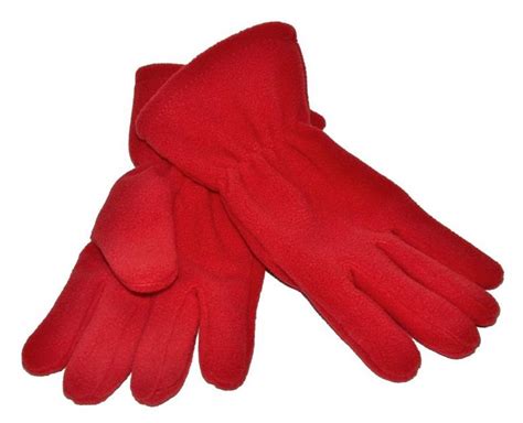 Childs Fleece Gloves Red Kids Biz