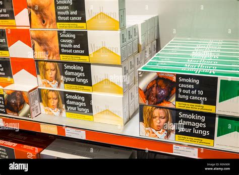 Cigarettes For Sale With Graphic Damages Your Lungs Duty Free Zone At