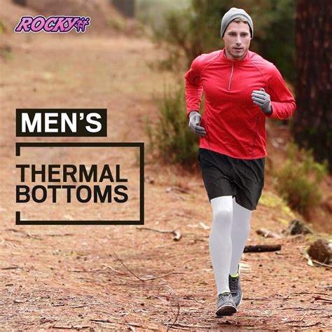 Rocky Mens Thermal Bottoms Long John Base Layer Underwear Pants Insulated For Outdoor Ski