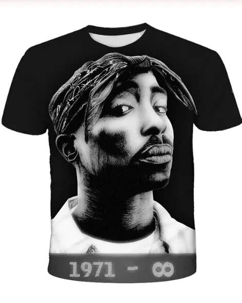 Rock Rapper 2pac T Shirt 3D Printing Tupac Amaru Shakur Hip Hop