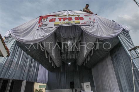 Persiapan Tps Unik Di Bogor Antara Foto