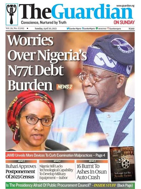 Nigerian Newspapers Daily Front Pages Review Sunday 30th April 2023