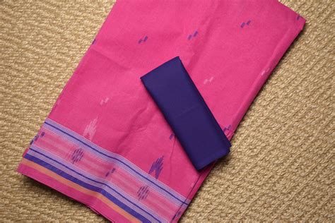 Tvis And Bliss Pink Bengal Cotton Saree