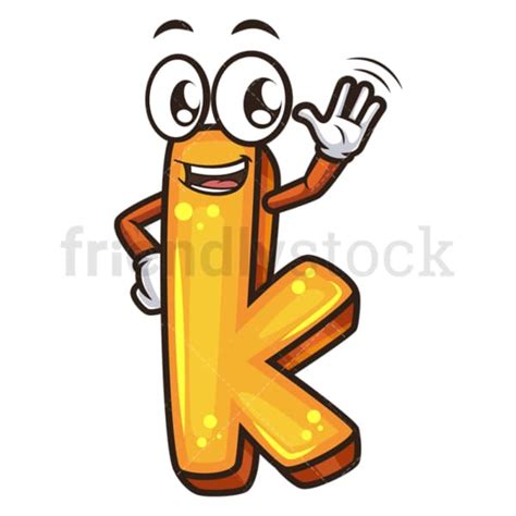 Lowercase Letter K Cartoon Vector Clipart Friendlystock