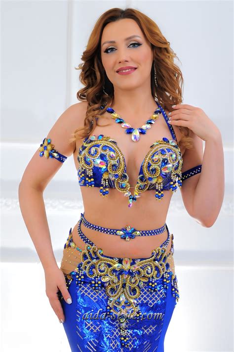 Royal Blue Belly Dancer Outfits - Aida Style