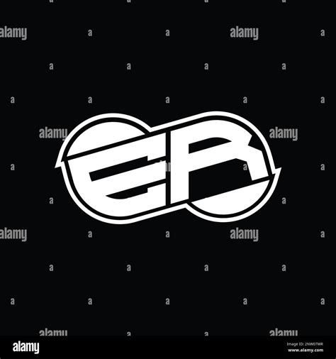 Er Logo Monogram Abstract Infinity Shape Half Round Vector Images