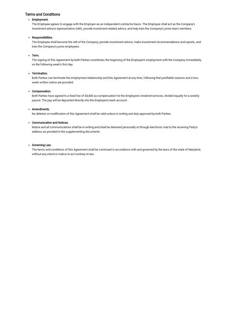 Advisor Agreement Template