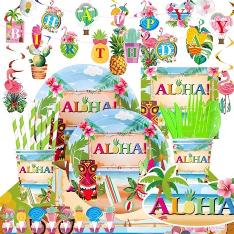 Koko Party Supplies Luau Party Decorations Flamingo Garlands Balloons