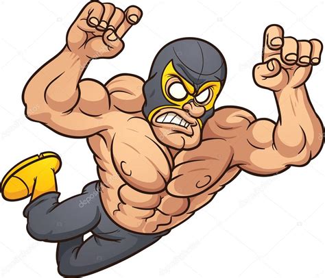 Luchador Mexicano Vector De Stock Memoangeles