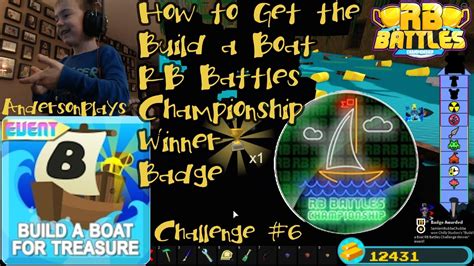 Andersonplays Roblox How To Get The Build A Boat Rb Battles Challenge