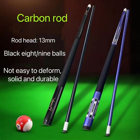 Billiard Cue Black Technology Carbon Fiber 1 2 Split Small Head British