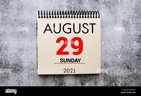 Save The Date Written On A Calendar August 29 Stock Photo Alamy