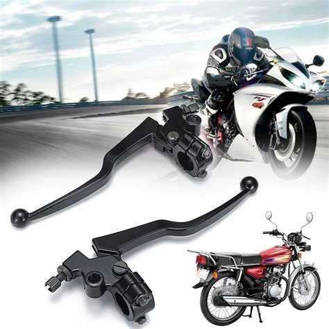 2 St Ck Aluminium Motorrad Brems Kupplungs Hebel Schwarz Passt F R