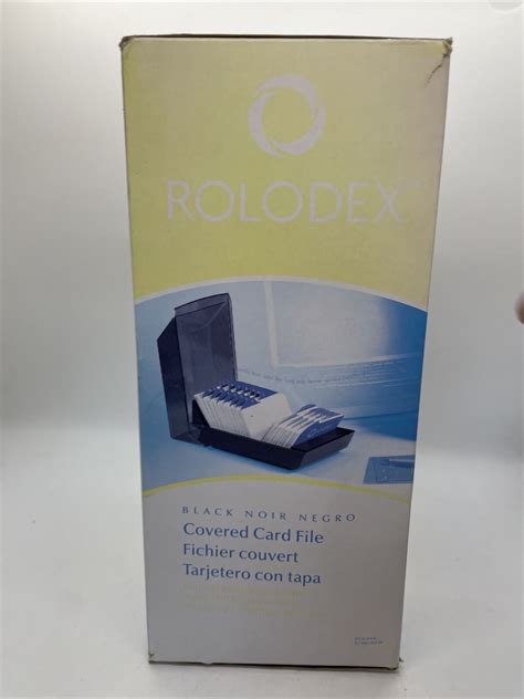 Rolodex Covered Tray Card File W A Z Guides Holds X