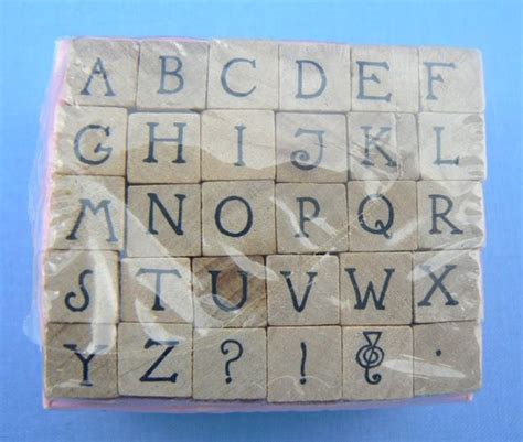 Mini Alphabet Rubber Stamp Set by Studio / Hampton Arts - Upper Case ...