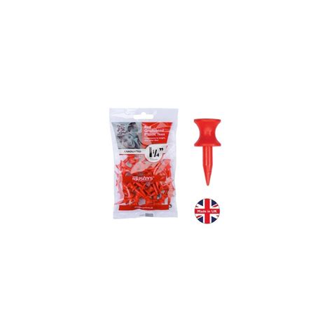 Masters Plastic Graduated Castle Tees Red Pack Golf Tees