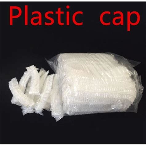 White Plastic Cap Chapeau St Rile Permanent En Tissu Non Tiss