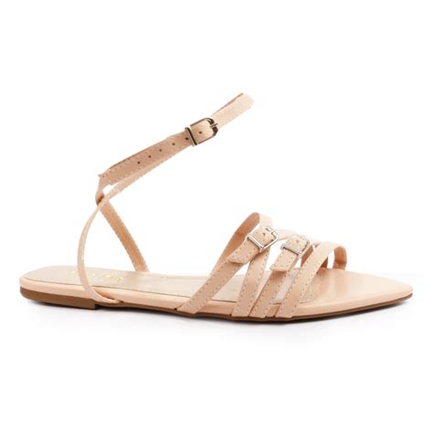 Sandália Sua Cia Nude Bico Folha Vestige Sapatos Roupas Bolsas e Acessórios