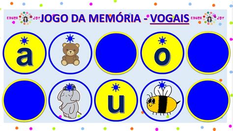 Jogo Da Memoria Vogais BRAINCP