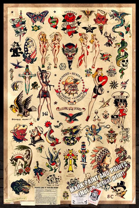 Sailor Jerry Tattoo Flash Wallpaper