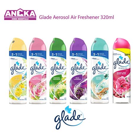 Glade Aerosol Air Freshener 320ml Lavender Lemon Country Garden Floral Perfection Morning