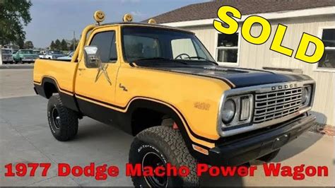 Sold Dodge Macho Power Wagon Running Youtube