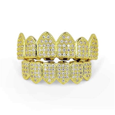 2020 18k Gold Plated Cz Grillz For Street Fashion Men Women Rappers