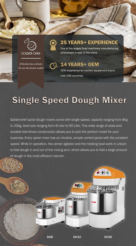 Dough Mixer 35KG 80L Double Active Spiral Mixer Ashine