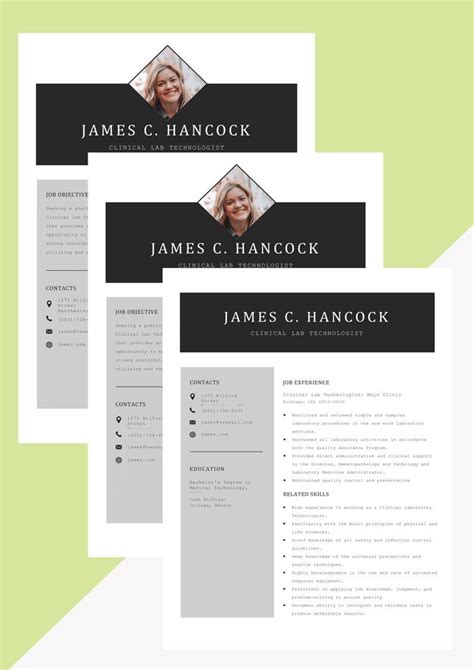 Modern Cv Template Doc Liffe Curriculum Vitae