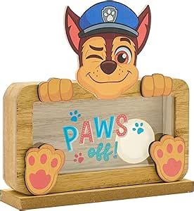 Widdop Tirelire En Bois Paw Patrol Chase Avec Fen Tre Transparente