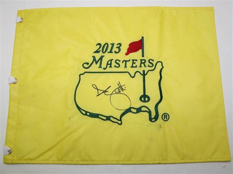 Lot Detail Adam Scott Signed 2013 Masters Golf Flag Jsa Coa