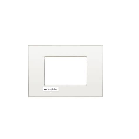 Placca Moduli Bianca Per Bticino Living Air Compatibile Tipo Lnc Bn