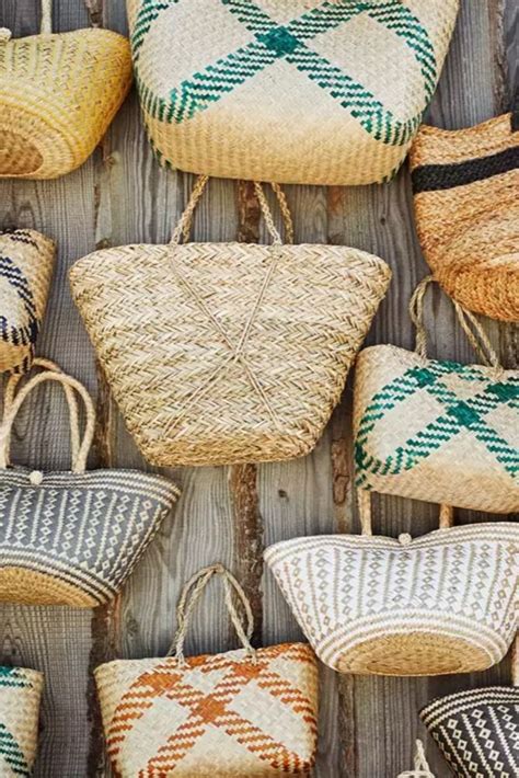 Panier Naturel Tr Ss Madam Stoltz Idee Deco Deco Sac De Plage