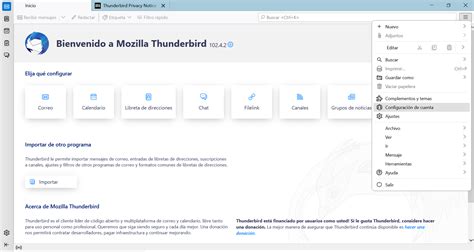 Configurar Correo IMAP Thunderbird