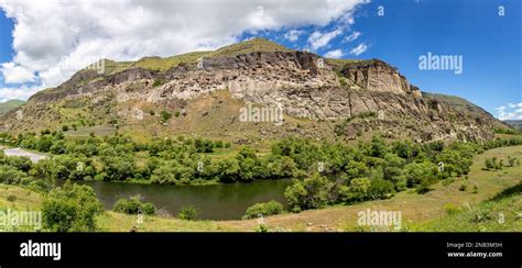 Vardzia Cave Monastery Complex In Georgia Panorama Of Erusheti