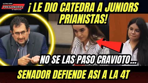 LE DIO CATEDRA A JUNIORS PRIANISTAS SENADOR CRAVIOTO DEFENDIO ASI A