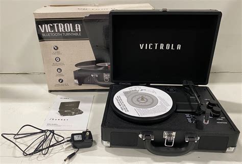 Victrola Vintage Speed Bluetooth Stereo Turntable Black Vsc Bt