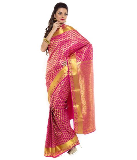 Sudarshan Silks Pink Art Silk Saree Buy Sudarshan Silks Pink Art Silk