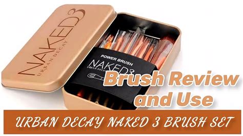 MAKEUP BRUSH REVIEW AND USE URBAN DECAY NAKED 3 BRUSH SET URBAN