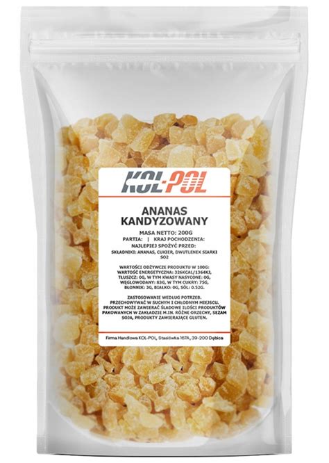 Ananas Kandyzowany Kostka G Suszony W Kostkach Kol Pol