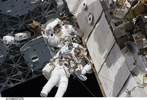 HD wallpaper: two astronauts, spacewalk, space shuttle, discovery ...