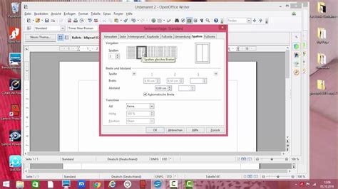 Openoffice Seiten Einrichten Seitenlayout Ndern Seitenlayout