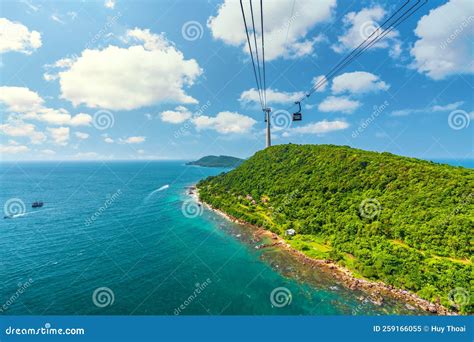 View of Longest Cable Car Ride in the World, Phu Quoc Island, Vietnam ...