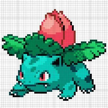 Dragapult pokemon pixel art pattern – Artofit