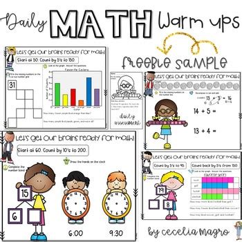 First Grade Math Warm Ups FREEBIE By I Love 1st Grade By Cecelia Magro