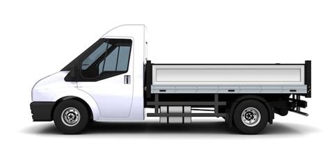 premium photo flatbed van side view