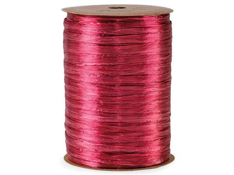 Raspberry Pearlized Raffia Ribbon, 100 yards | Nashville Wraps