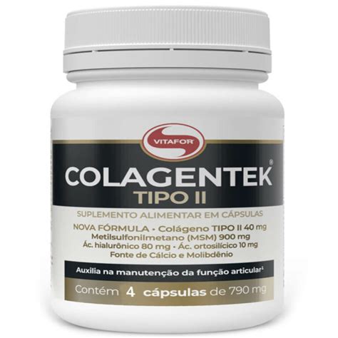 Colagentek Tipo II 4 Caps Vitafor Meu Mundo Fit