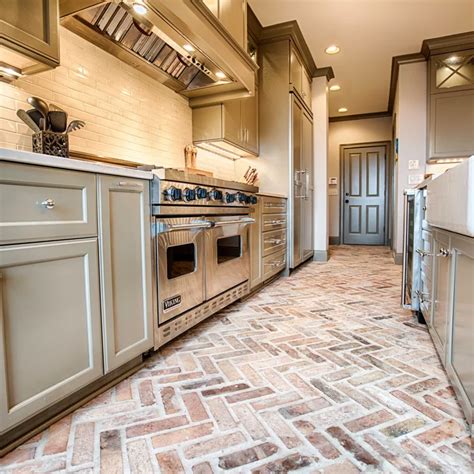 Brick Pavers In Kitchen Photos Ideas Brick Kitchen Brick Floor